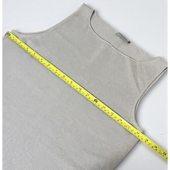 GC Fontana Cashmere Sleeveless Sweater Top Beige Women’s Large - Picture 4 of 6